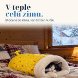Ilustračná fotografia: V teple celú zimu. Stočená do klbka, von trčí len ňufák.
